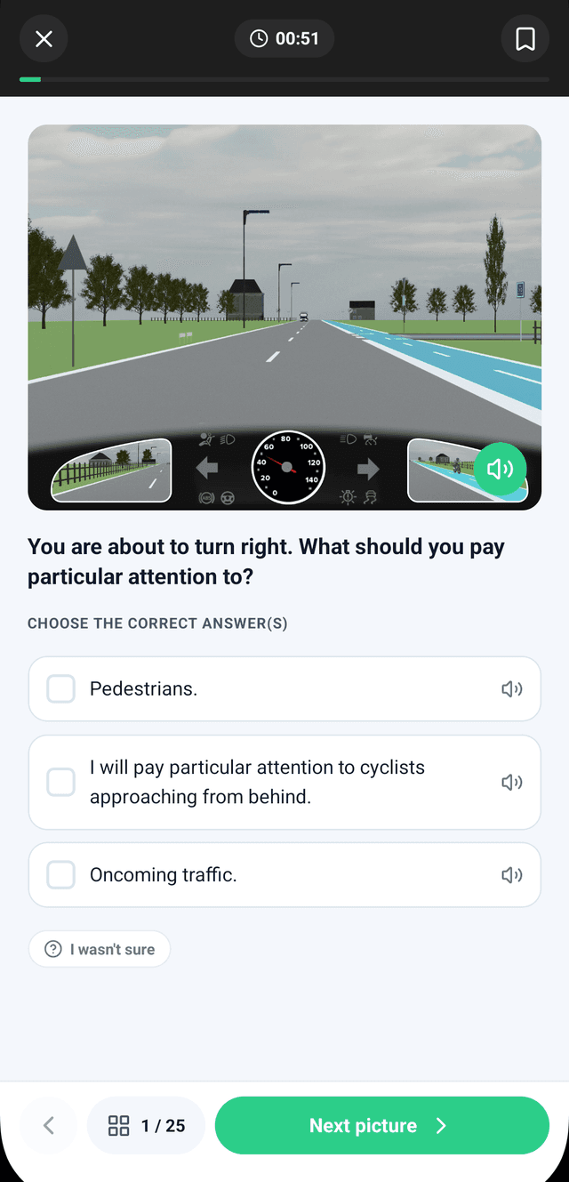 Die EFT Führerscheintest App — Ansicht einer Theoriefrage
